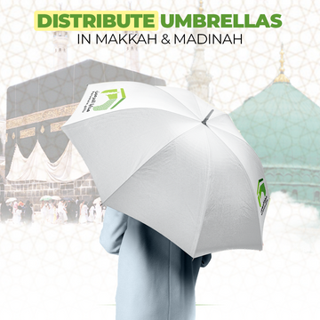 Distribute Umbrellas in Makkah & Madinah